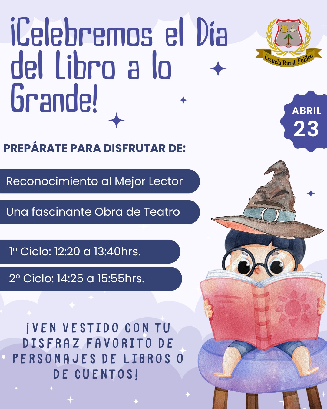 Invitación a Ceremonia día del libro